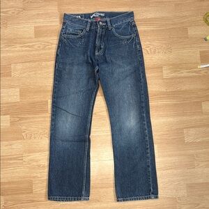 Request Blue Relaxed Jeans with Natural Fading. Distressed Comfy